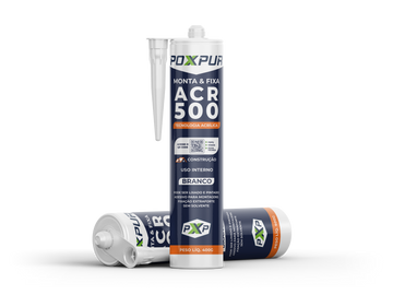 Adesivo Selante PU Poxpur Monta&Fixa ACR 500 Guarnições Rodapés Molduras - 400g