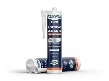 Adesivo Selante PU Poxpur Vedante Gesso Esquadrias Metal Concreto - 400g