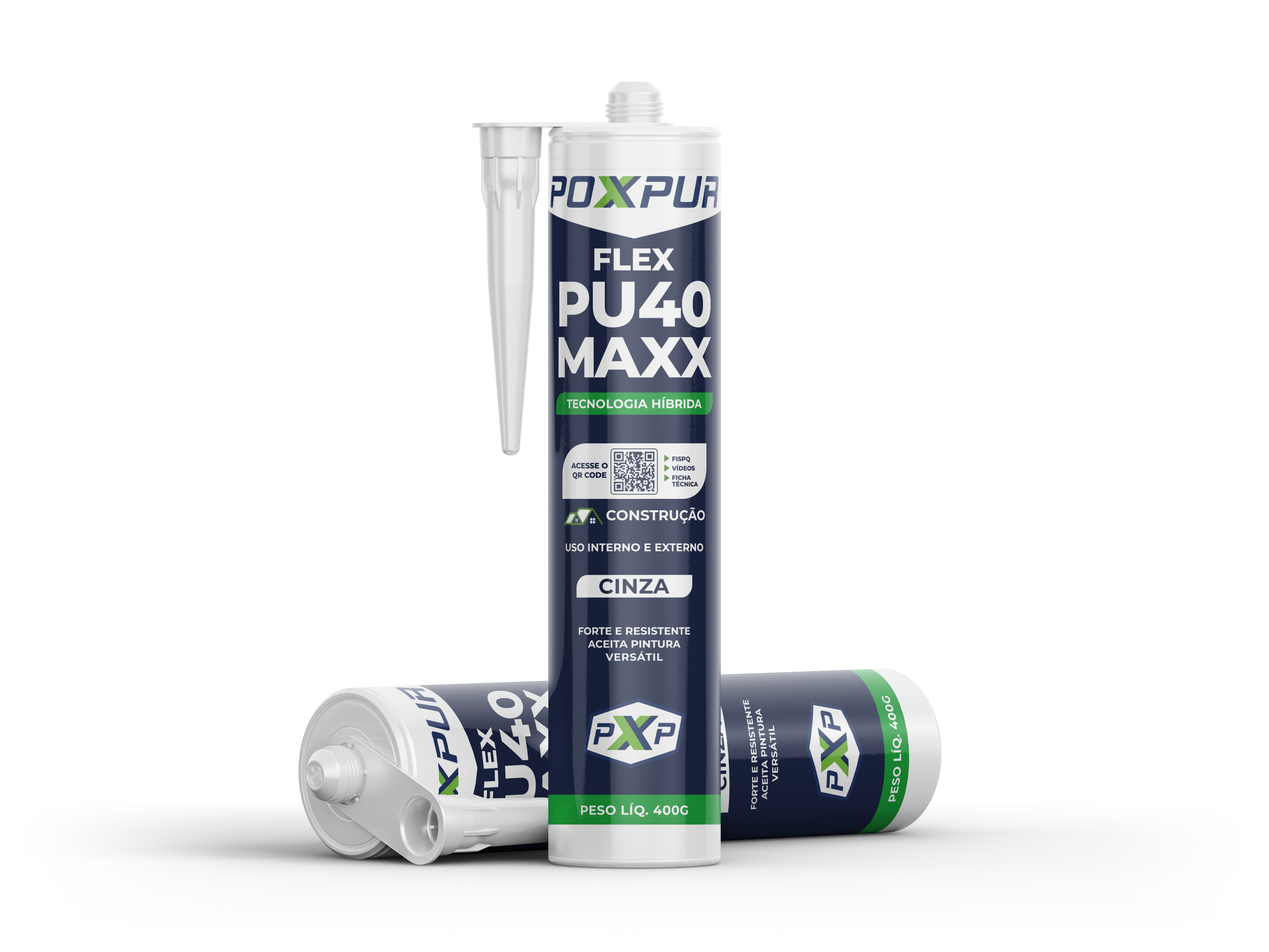 Adesivo Selante PU40 Poxpur Maxx Construção Esquadrias Janelas Cubas Pias - 400g