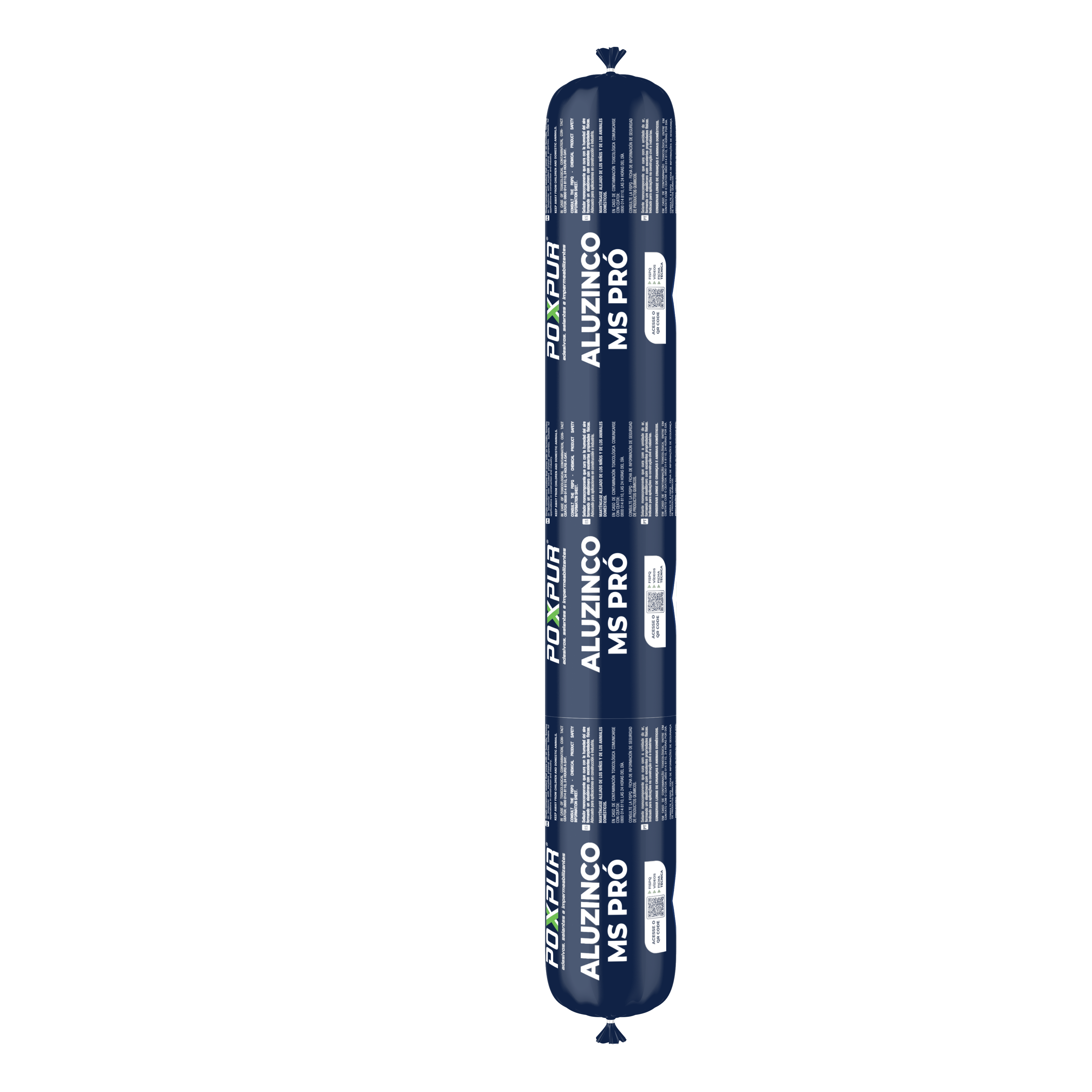 CAIXA FECHADA 24 unidades Adesivo Selante PU Poxpur Aluzinco MS Pro Calhas Rufos Dutos Metal PVC - Sachê 770g