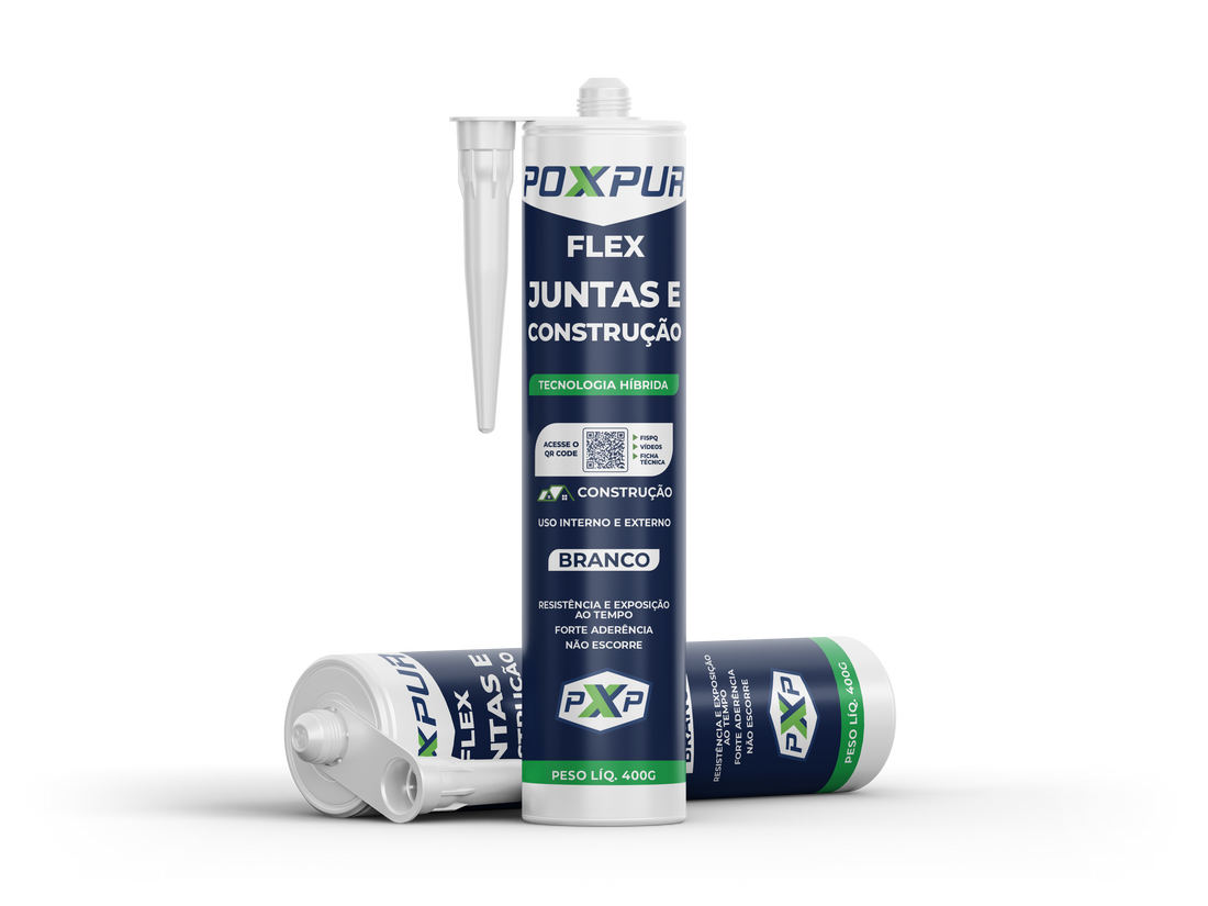 Adesivo Selante PU Poxpur Flex Juntas e Construção - 400g