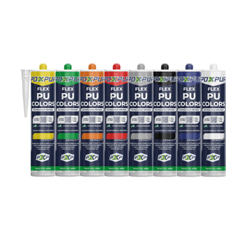 Adesivo Selante PU Poxpur Flex ACM Colors  Vermelho Azul Verde Amarelo Branco - 400g