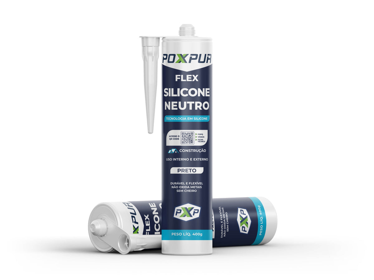 Adesivo Selante Poxpur Silicone Neutro Uso Geral Pedras Mármores Metais Vidros PVC
