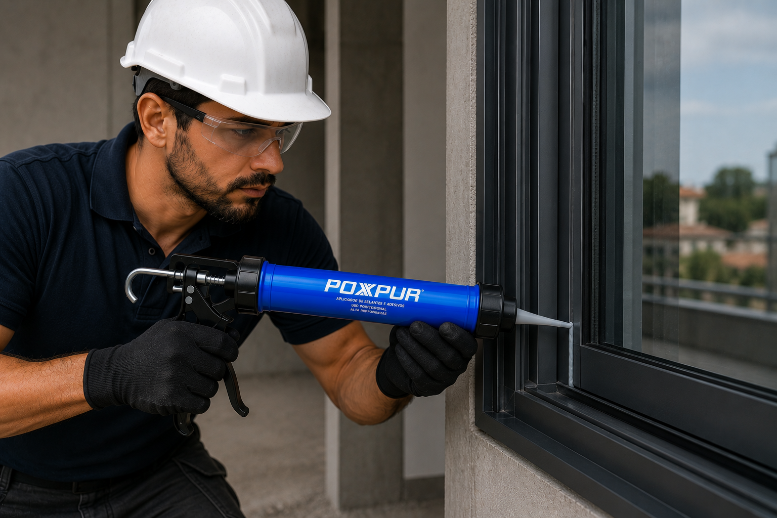 Pistola Aplicadora de Cartucho e Sachê - 600g, 800g, 870g Azul