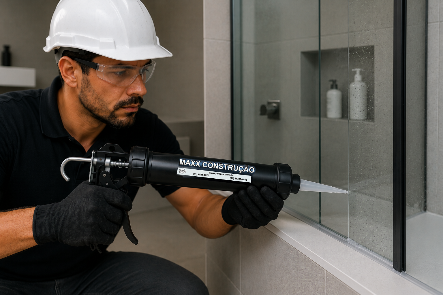 Pistola Aplicadora de Cartucho e Sachê - 400g, 600g, 800g, 870g Preta