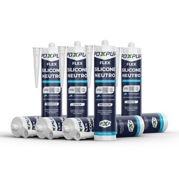 Adesivo Selante Poxpur Silicone Neutro Uso Geral Pedras Mármores Metais Vidros PVC